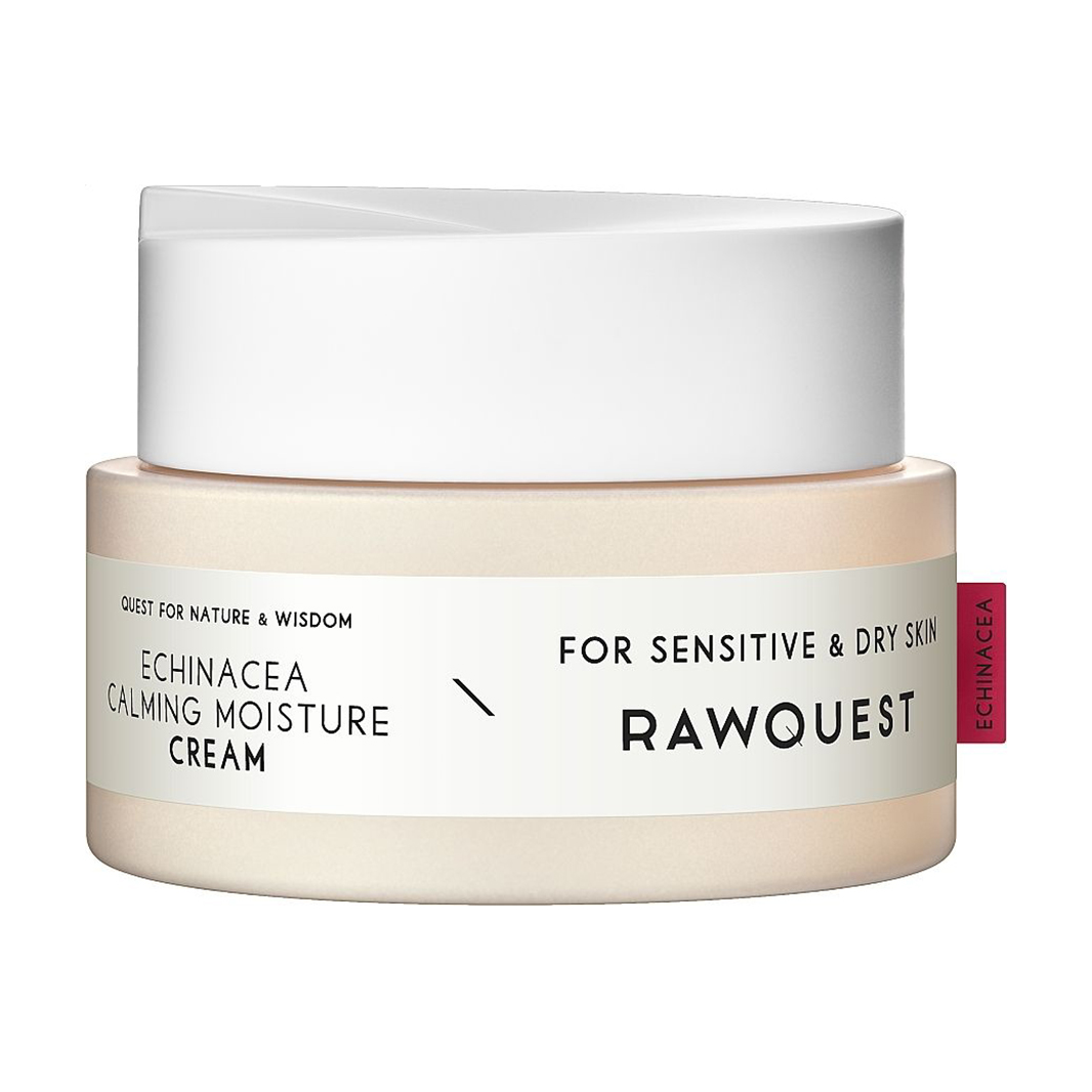 Зволожувальний крем Rawquest Echinacea Calming Moisture Cream для сухої та чутливої шкіри обличчя, з ехінацеєю, 50 мл